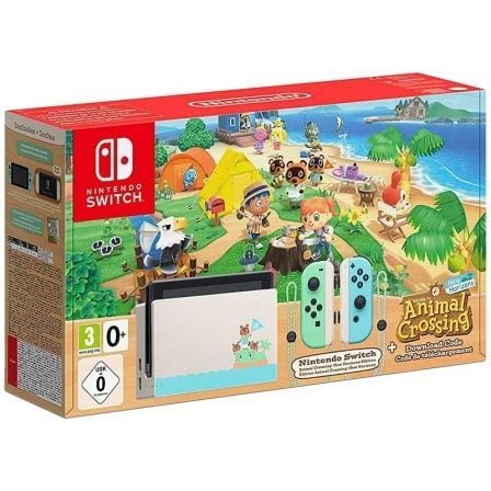 CONSOLA NINTENDO SWITCH EDICION ANIMAL CROSSING: NEW HORIZONS + JUEGO ANIMAL CROSSING: NEW HORIZONS