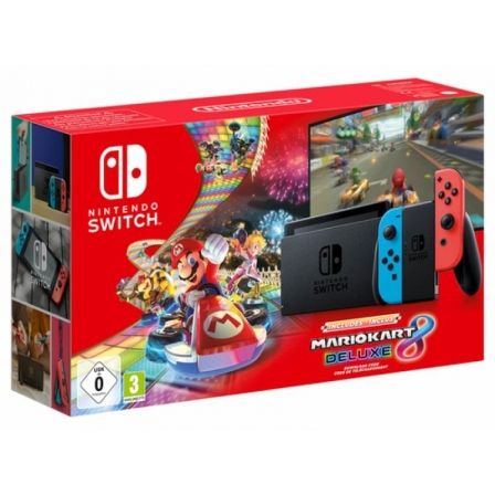 CONSOLA NINTENDO SWITCH RED&BLUE V2 + JUEGO MARIO KART 8 DELUXE