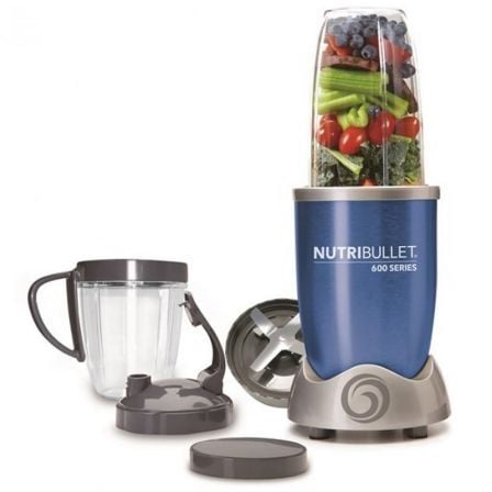 EXTRACTOR DE NUTRIENTES NUTRIBULLET NBR-0928-B AZUL METALIZADO - 600W - 20000RPM - CUCHILLA ACERO INOXIDABLE - INCLUYE LIBRO DE