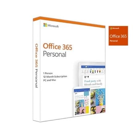 MICROSOFT OFFICE 365 PERSONAL - WORD - EXCEL - POWERPOINT - ONENOTE - OUTLOOK - PUBLISHER - ACCESS - 1 USUARIO/1 ANO - MULTIDISP