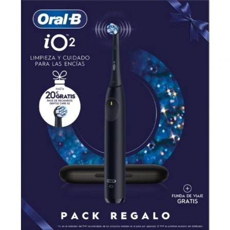 CEPILLO DENTAL BRAUN ORAL-B IO 2/ INCLUYE 2 RECAMBIOS/ NEGRO