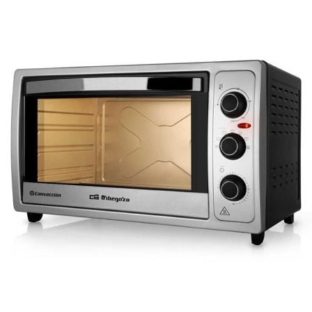 HORNO DE SOBREMESA ORBEGOZO HOT 381 - 2000W - CAPACIDAD 38L - FUNCION CONVECCION - TEMPORIZADOR 90 MIN. - BANDEJA/PARRILLA/MANGO