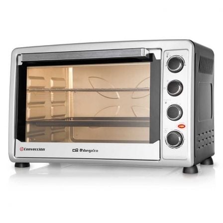 HORNO DE SOBREMESA ORBEGOZO HOT 600 - 2200W - CAPACIDAD 60L - CONVECCION - 4 RESISTENCIAS ACERO INOX - BANDEJA + REJILLA + GANCH