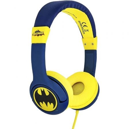 AURICULARES INFANTILES OTL BATMAN BAT SIGNAL/ JACK 3.5/ AZULES Y AMARILLOS