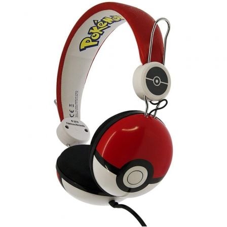 AURICULARES INFANTILES OTL POKEBALL RED/ JACK 3.5/ ROJOS