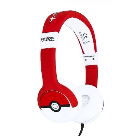 AURICULARES INFANTILES OTL POKEMON POKEBALL/ JACK 3.5/ ROJOS Y BLANCOS