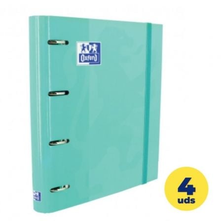 CAJA DE ARCHIVADORES CARPEBLOCK CON RECAMBIO OXFORD CLASSIC EUROPEANBINDER 400109180/ A4+/ 100 HOJAS/ 4 UNIDADES/ MENTA HELADA | Archivadores