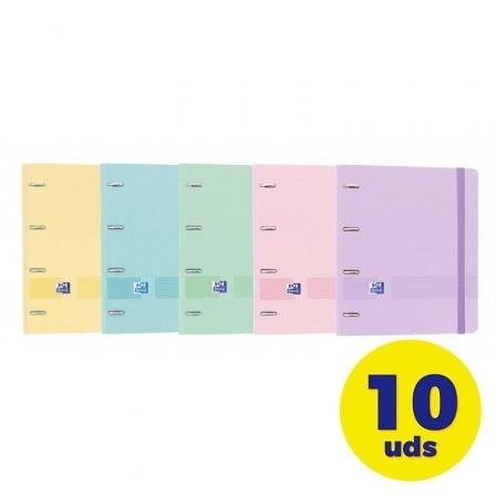 PACK DE ARCHIVADORES CARPEBLOCK CON RECAMBIO OXFORD LIVE   GO EUROPEANBINDER 400146175/ A4+/ 100 HOJAS/ 10 UNIDADES/ COLORES PAS | Archivadores