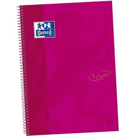 CUADERNO CON ESPIRAL CUADRICULADO OXFORD EUROPEAN BOOK 1 TOUCH 400075552/ A4+/ 80 HOJAS/ ROSA