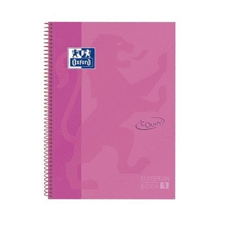 CUADERNO CON ESPIRAL CUADRICULADO OXFORD EUROPEAN BOOK 1 TOUCH 4000106999/ A4+/ 80 HOJAS/ LAVANDA PASTEL