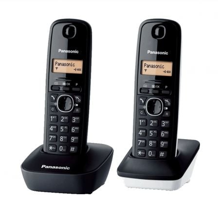 TELEFONO INALAMBRICO PANASONIC KX-TG1612SP1/ PACK DUO/ NEGRO