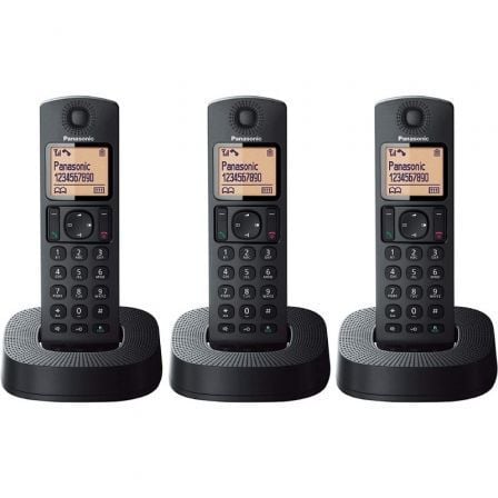 TELEFONO INALAMBRICO PANASONIC KX-TGC313SP/ PACK TRIO/ NEGRO