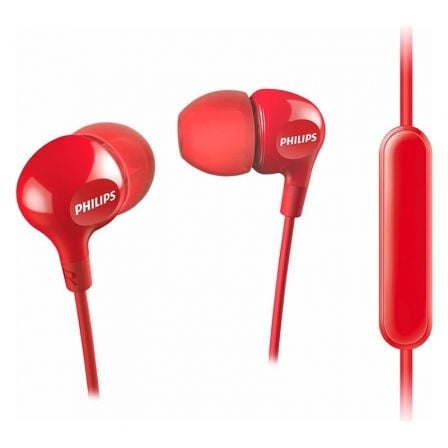 AURICULARES INTRAUDITIVOS PHILIPS SHE3555/ CON MICROFONO/ JACK 3.5/ ROJOS