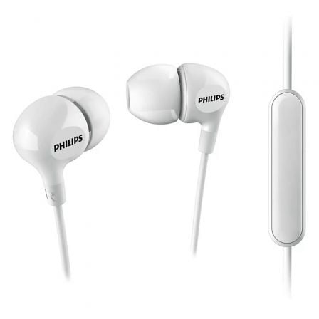 AURICULARES INTRAUDITIVOS PHILIPS SHE3555/ CON MICROFONO/ JACK 3.5/ BLANCOS