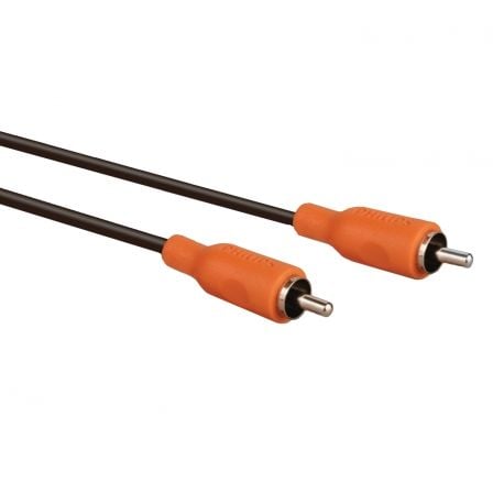 CABLE DE AUDIO COAXIAL NARANJA - 2 METROS