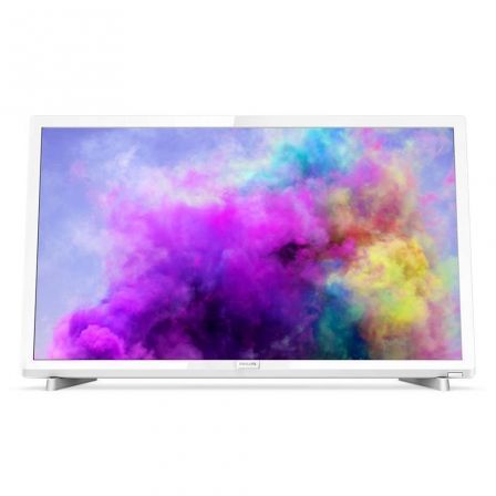 TV LED ULTRAPLANO PHILIPS 24PFS5603 - 24"/60CM FHD 1920X1080 - PIXEL PLUS HD - ALTAVOCES 6W - 2XHDMI - USB - COLOR BLANCO BRILLA