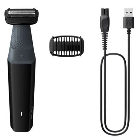 AFEITADORA PHILIPS BODYGROOM SERIES 3000 BG3017/ CON BATERIA/ 1 ACCESORIO