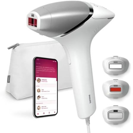 DEPILADORA DE LUZ PULSADA PHILIPS LUMEA IPL SERIE 8000/ CON CABLE/ INCLUYE 4 ACCESORIOS |