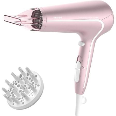 SECADOR DE PELO PHILIPS DRYCARE ADVANCED ROSA - 2300W - IONIZADOR - CABLE 1.8M - ARO PARA COLGAR - INCLUYE DIFUSOR Y BOQUILLA 11