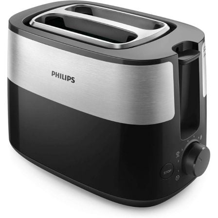 TOSTADOR PHILIPS DAILY COLLECTION HD2516 NEGRO - 830W - 8 MODOS TOSTADO - 2 RANURAS - APAGADO AUTOMATICO