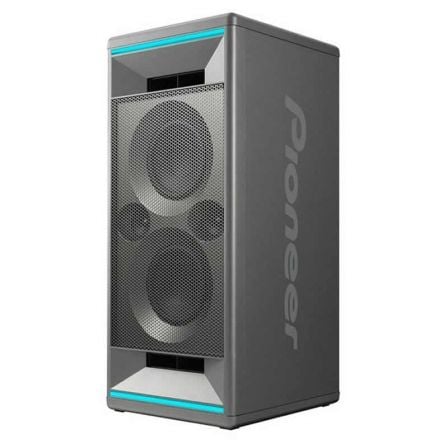 ALTAVOZ PIONEER CLUB 5 GRIS - 120W - BT 4.2 - JACK 3.5 - USB - RCA - TECNOLOGIA KICK ENHANCE - ILUMINACION MULTICOLOR - ASISTENC