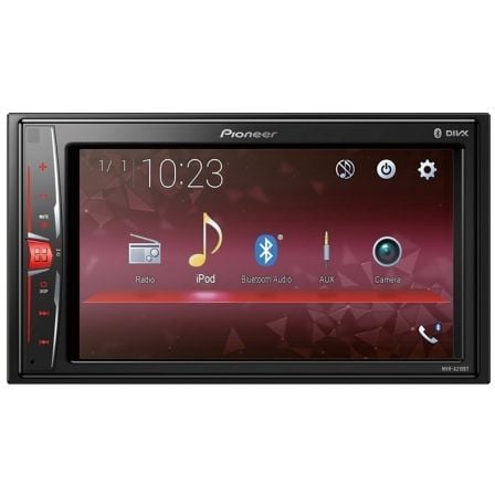 PANTALLA TACTIL CON RADIO PIONEER MVH-A210BT - 6.2"/15.7 - CLEAR TYPE - USB - ENTRADA AUX - SALIDA DE VIDEO - SOPORTA CONTROL DI