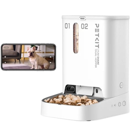 COMEDERO DE MASCOTAS INTELIGENTE PETKIT YUMSHARE DUAL-HOPPER/ CAMARA HD/ CON MICROFONO | Dispositivos para mascotas