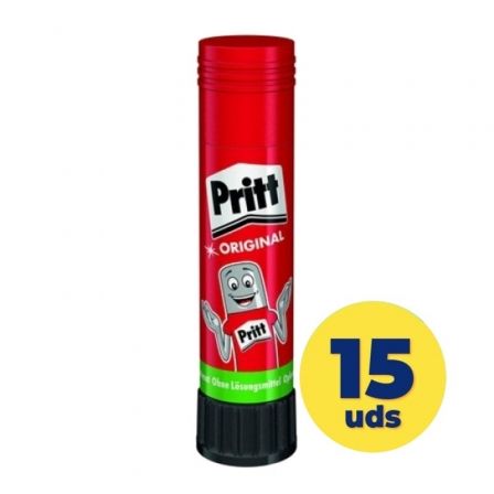 EXPOSITOR DE PEGAMENTO EN BARRA PRITT/ 11G/ 15 UNIDADES