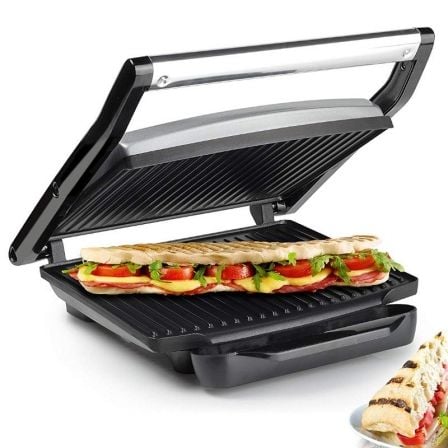 GRILL PRINCESS 112412 PANINI GRILL - 2000W - PARRILA PARA BOCADILLOS - SUPERFICIE COCCION 29.7*23.5CM - CIERRE DE SEGURIDAD - BA