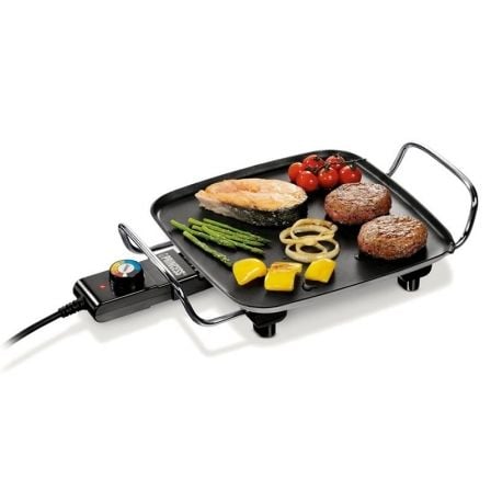 PLANCHA PARA ASAR PRINCESS 102210 MINI TABLE CHEF - 1900W - 28*28CM - TERMOSTATO REGULABLE - ASAS FRIAS AL TACTO