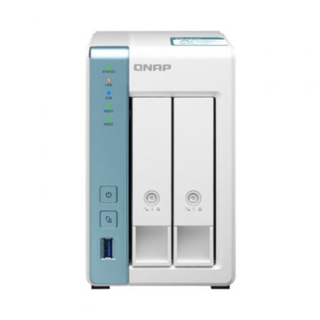 NAS QNAP TS-231K/ 2 BAHIAS 3.5"- 2.5"/ 1GB DDR3/ FORMATO TORRE