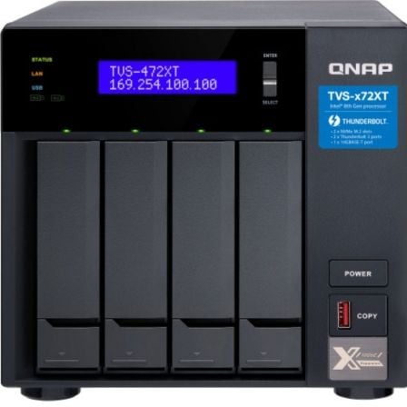 NAS QNAP TVS-472XT-I3-4G/ 4 BAHIAS 3.5"/ 4GB DDR4/ FORMATO TORRE