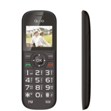 TELEFONO MOVIL QUBO D-1803 PARA PERSONAS MAYORES/ NEGRO