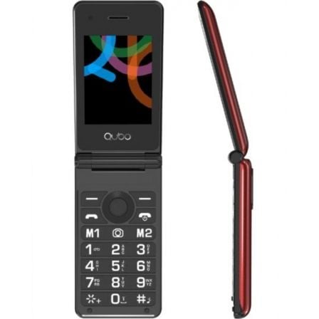 TELEFONO MOVIL QUBO X-28RD PARA PERSONAS MAYORES/ ROJO