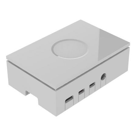 CAJA BLANCA PARA RASPBERRY PI 4 MODELO B - PLASTICO ABS - BASE VENTILADA PARA REFRIGERACION PASIVA - ACCESO COMPLETO A TODOS LOS