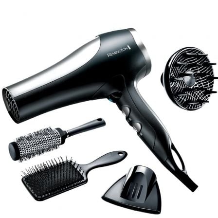 SET DE SECADOR CON PEINES REMINGTON PRO 2100 DRYER GIFT SET/ 2100W/ NEGRO/ 5 ACCESORIOS