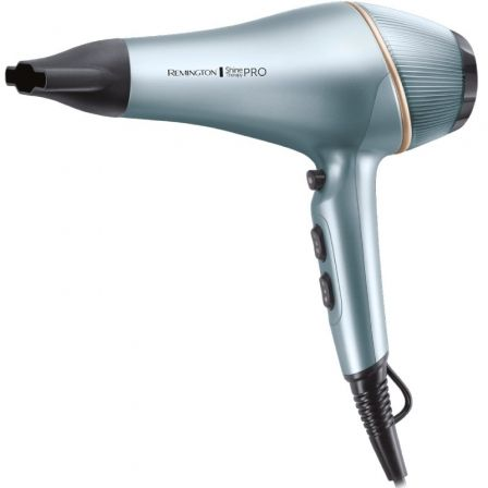 SECADOR REMINGTON SHINE THERAPY PRO AC9300/ 2200W/ IONICO/ NEGRO Y AZUL