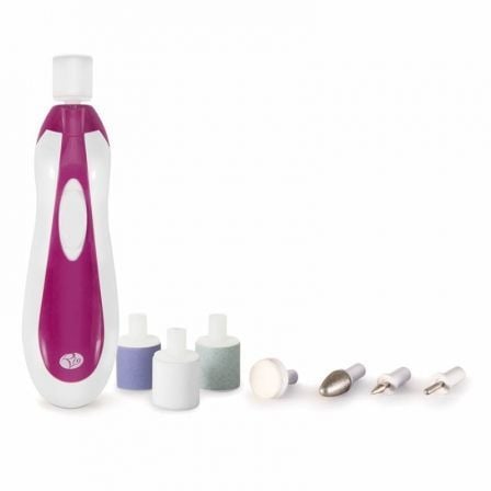 SET DE MANICURA Y PEDICURA RIO BEAUTY 5 EN 1 - 2 VELOCIDADES/2 SENTIDOS - 5 CABEZALES - LUZ LED