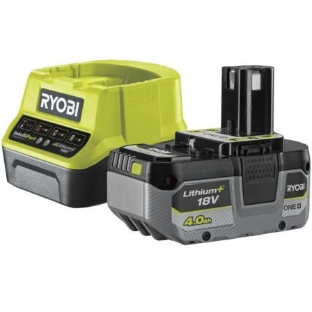 CARGADOR + BATERIA DE LITIO RYOBI ONE+ RC18120-140X/ 18V 4,0AH