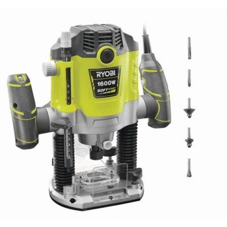 FRESADORA RYOBI RRT1600-K/ 1600W/ INCLUYE 5 FRESAS