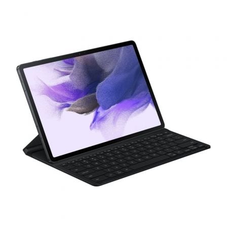 FUNDA CON TECLADO SAMSUNG BOOK COVER KEYBOARD SLIM PARA TABLETS SAMSUNG GALAXY TAB S7+/S7 FE/S8+/ NEGRA