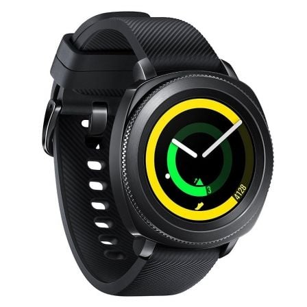 RELOJ INTELIGENTE SAMSUNG GEAR SPORT BLACK - PANTALLA 3CM TACTIL - BLUETOOTH - RESIST. AGUA HASTA 50M - FRECUENCIA CARDIACA