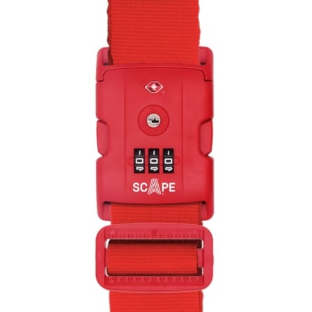 CORREA PARA MALETA CON COMBINACION SCAPE TRAVEL E0121/ ROJA