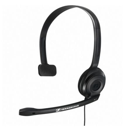 AURICULARES DIADEMA CON MICROFONO SENNHEISER PC 2 CHAT - MONOAURAL - 42-17000HZ - 95DB - CABLE 2M - 2 X JACK 3.5MM - NEGRO