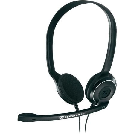 AURICULARES DIADEMA CON MICROFONO SENNHEISER PC 8 USB 42-17000HZ CABLE 2M CON ADAP USB CONTROL VOLUMEN EN EL CABLE NEGRO