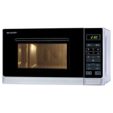 MICROONDAS SHARP R242INW - 800W - 20 LITROS - CONTROL TACTIL -  11 NIVELES POTENCIA -  8 FUNCIONES AUTOMATICAS DE COCCION - COLO