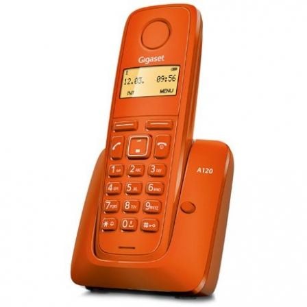 TELEFONO DECT SIEMENS GIGASET A120 - NARANJA - ID. LLAM./ DISP. ILUM. / 50 REG. / ECO DECT / BATERIAS AAA