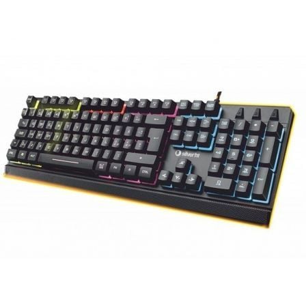 TECLADO SILVER HT SNIPER - RETROILUMINADO FUNCION BREATH - 19 TECLAS ANTIGHOSTING - 12 TECLAS MULTIMEDIA - MINI REPOSA MUNECAS -