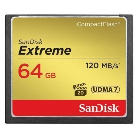 TARJETA COMPACT FLASH SANDISK ULTRA SDCFXSB-064G-G46 - 64GB - 120MB/S