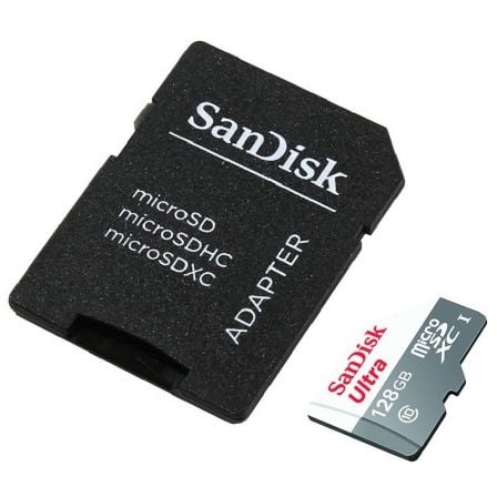 TARJETA DE MEMORIA SANDISK ULTRA 128GB MICROSD XC CON ADAPTADOR/ CLASE 10/ 80MB/S |